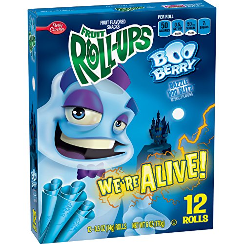 Betty Crocker Fruit Snacks Roll-Ups Boo Berry Razzle Boo Blitz, 6 oz