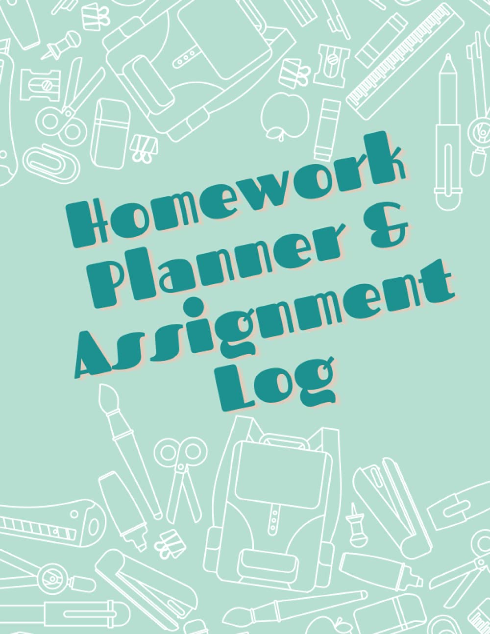 Homework Planner Notebook for Elementary School or Middle School Kids: Students Track Homework Assignments and Class Schedule - 100 pages