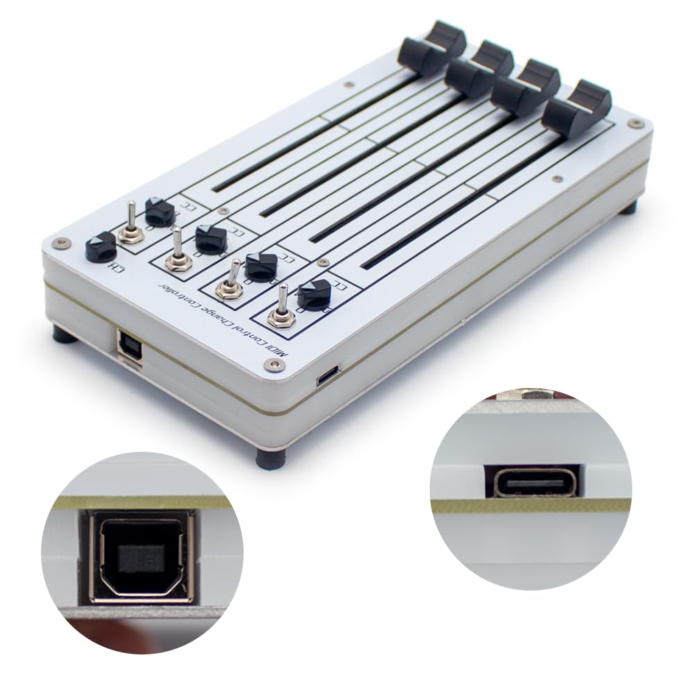 Controlador MIDI CC USB de 4 Faders, Mezclador DAW y Control de Plugins para Producción Musical
