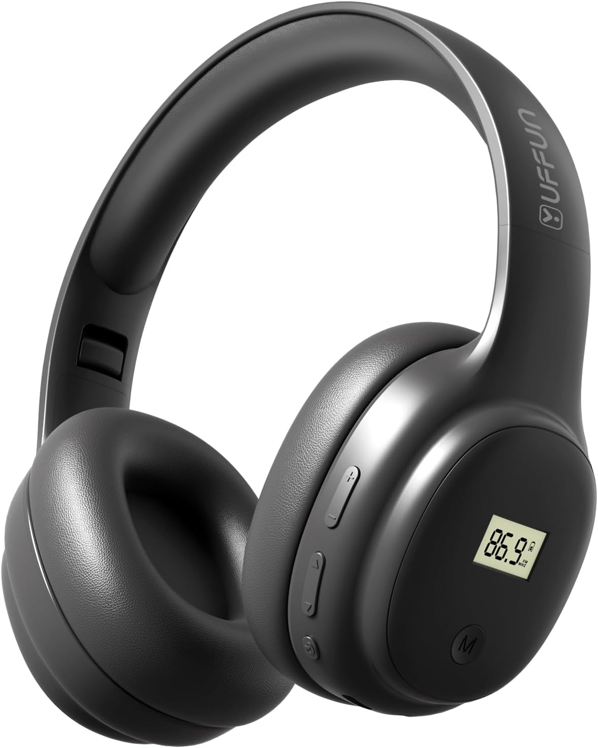Portable Personal FM Radio Headphones, Comfortable Radio Headset with Type-C Fast Charging Rechargeable Battery Long Playtime, Earmuff FM Radio for Seniors, Meeting FM Receiver