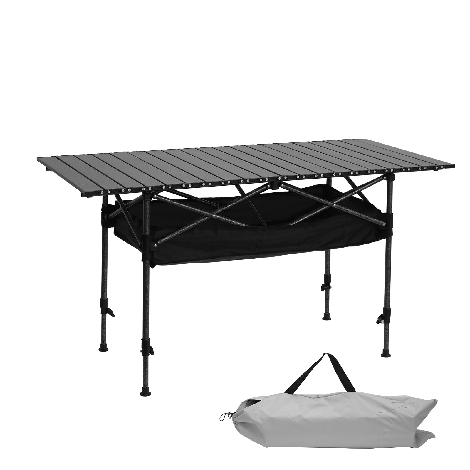Table de camping pliable en acier au carbone robuste et stable Vinteky