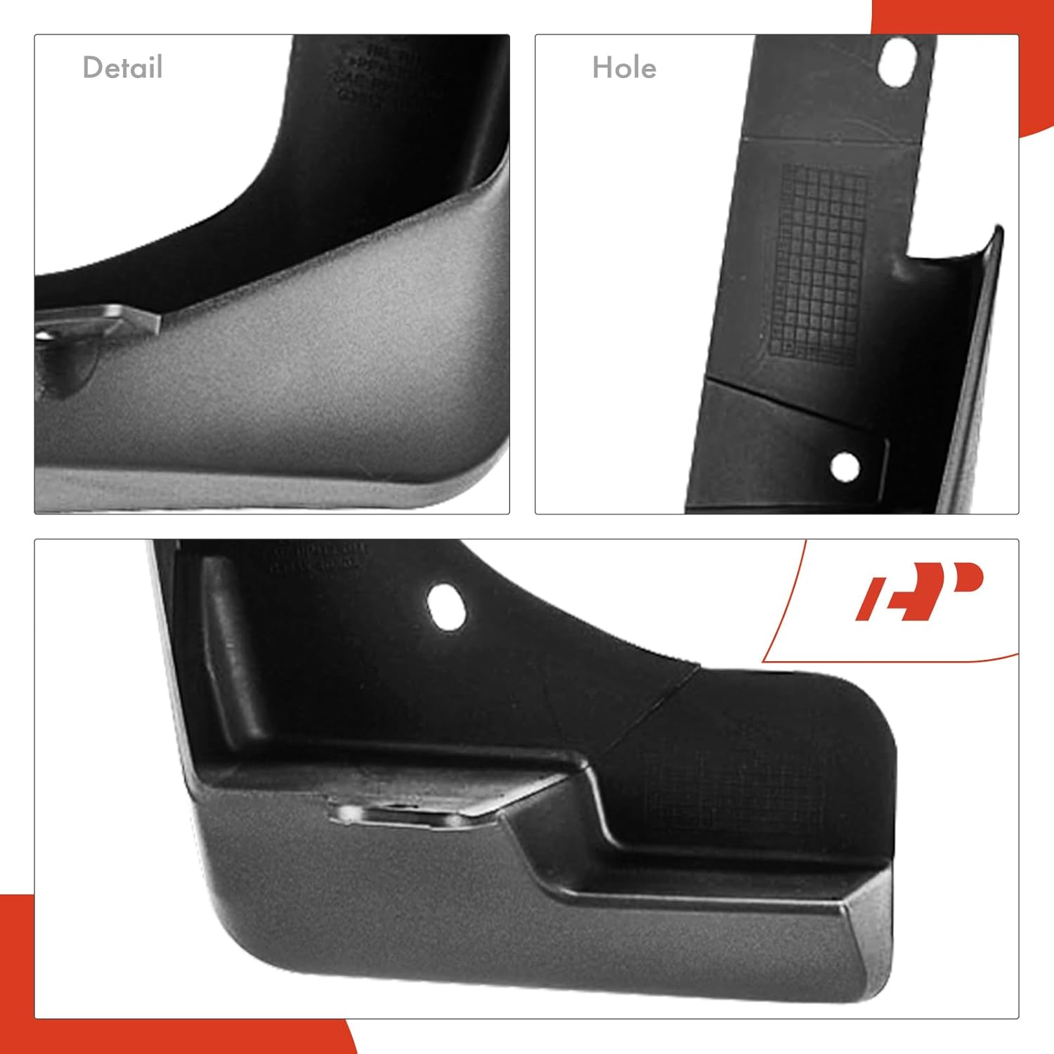 A-Premium Set of 4PCS Mud Flaps Splash Guards Mudguards Mudflaps with Hardware Kits Accessory Compatible with Nissan Rogue, X-Trail, 2014-2021, Sport Utility, Black Color, Front LH RH and Rear LH RH
