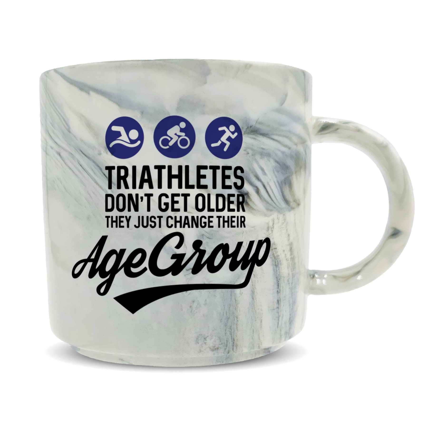 Hippowarehouse Triathletes Don't get Older They just Change Their Age Group Printed Mug Various Colour Options Ceramic Cup Kitchenware 11oz