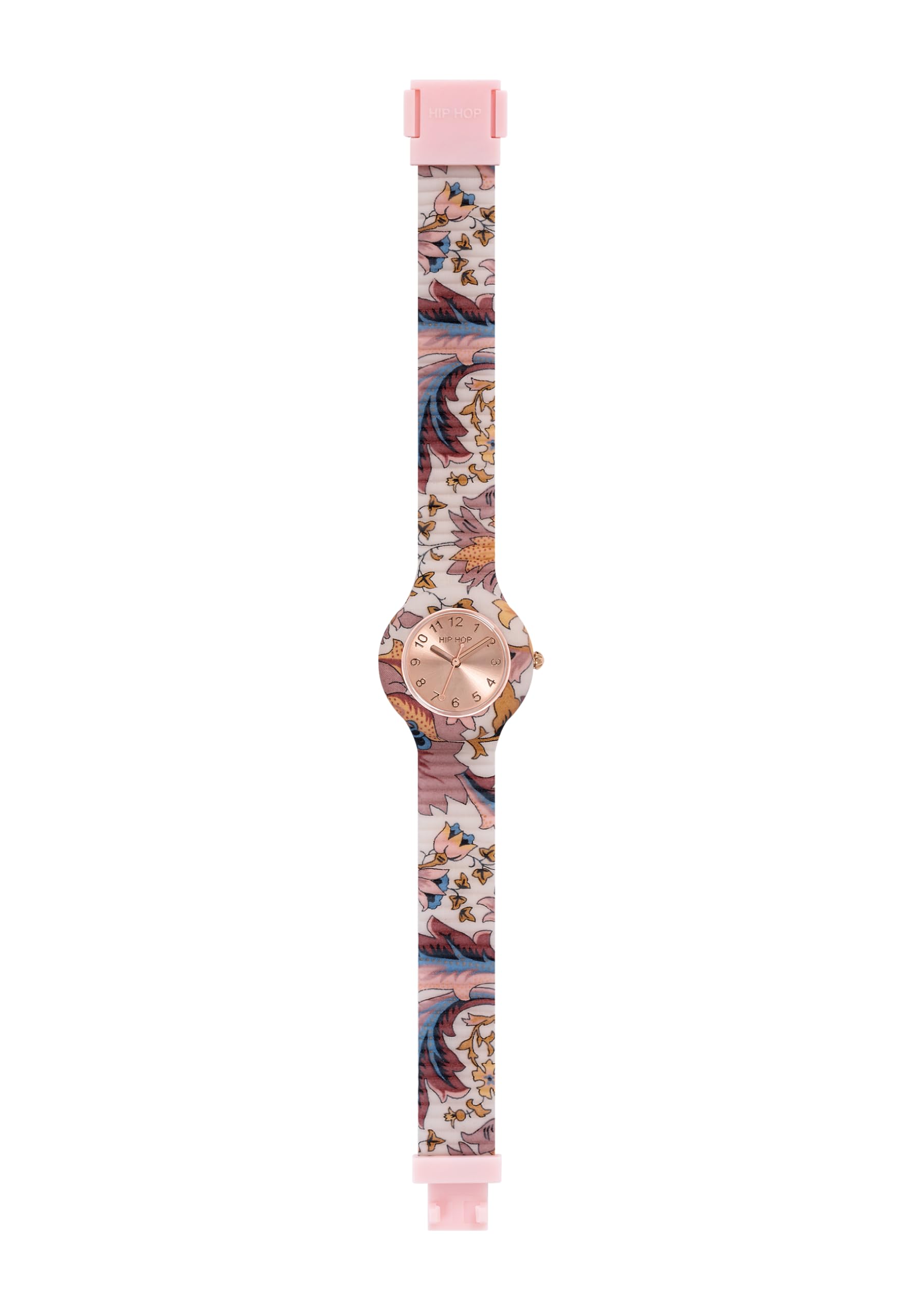 HIP HOP, Collezione Flora, Orologio Donna con Movimento al Quarzo, Cinturino in Silicone Ipoallergenico e Tessuto Liberty London, Cassa 32 mm, Resistente all’Acqua