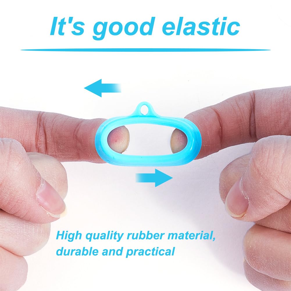 CRASPIRE Anti-Lost Lanyard Set - 36 PCS 3 Size Silicone Rings For Keys, Pens, Small Items