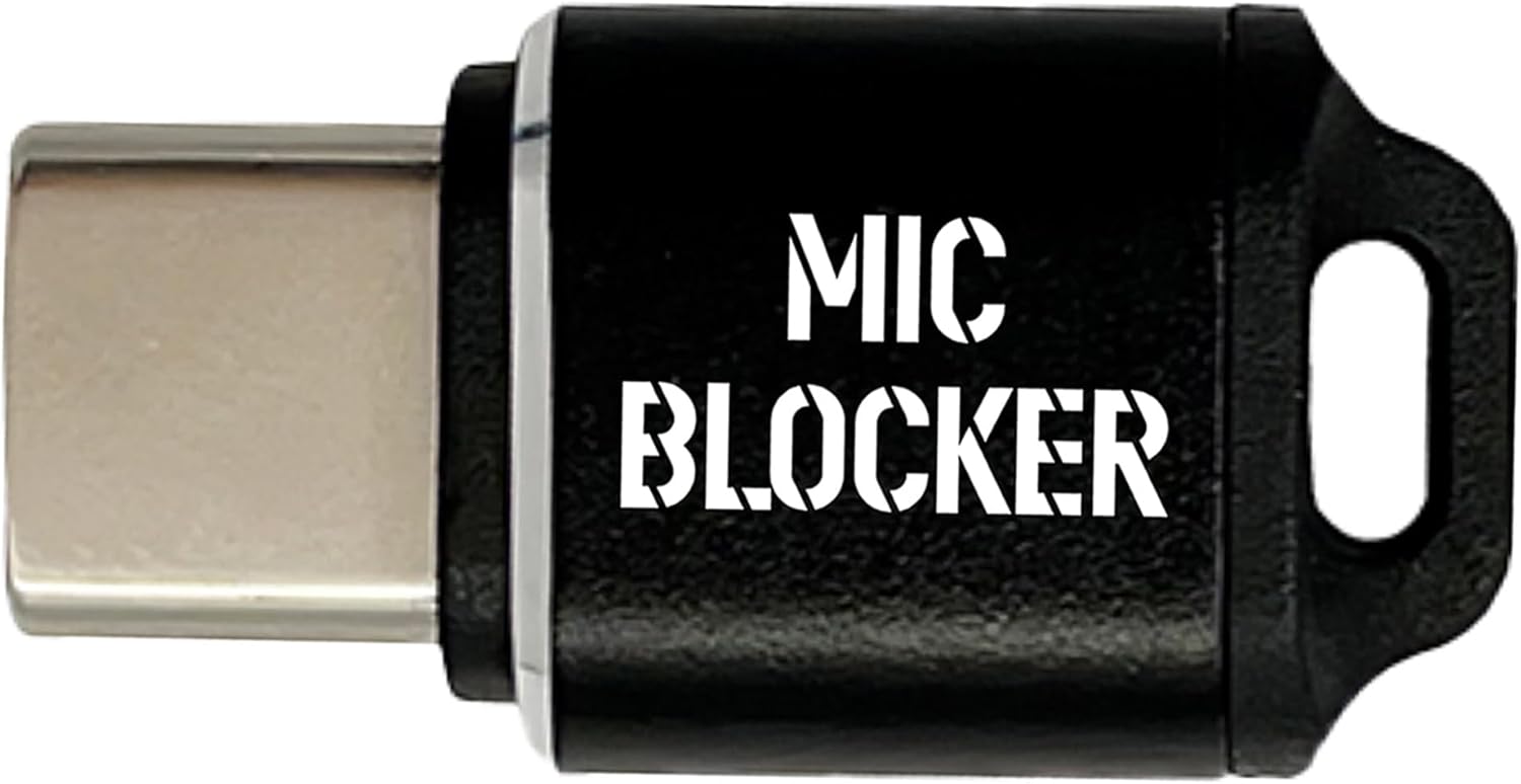 Type-C Microphone Blocker Audio Mute Adapter Privacy Protector & Silent Screen Recording Without External Noise On Phone for Screen Recording Live & Mic Mute for Meetings, Zoom, Teams(2 Pack)