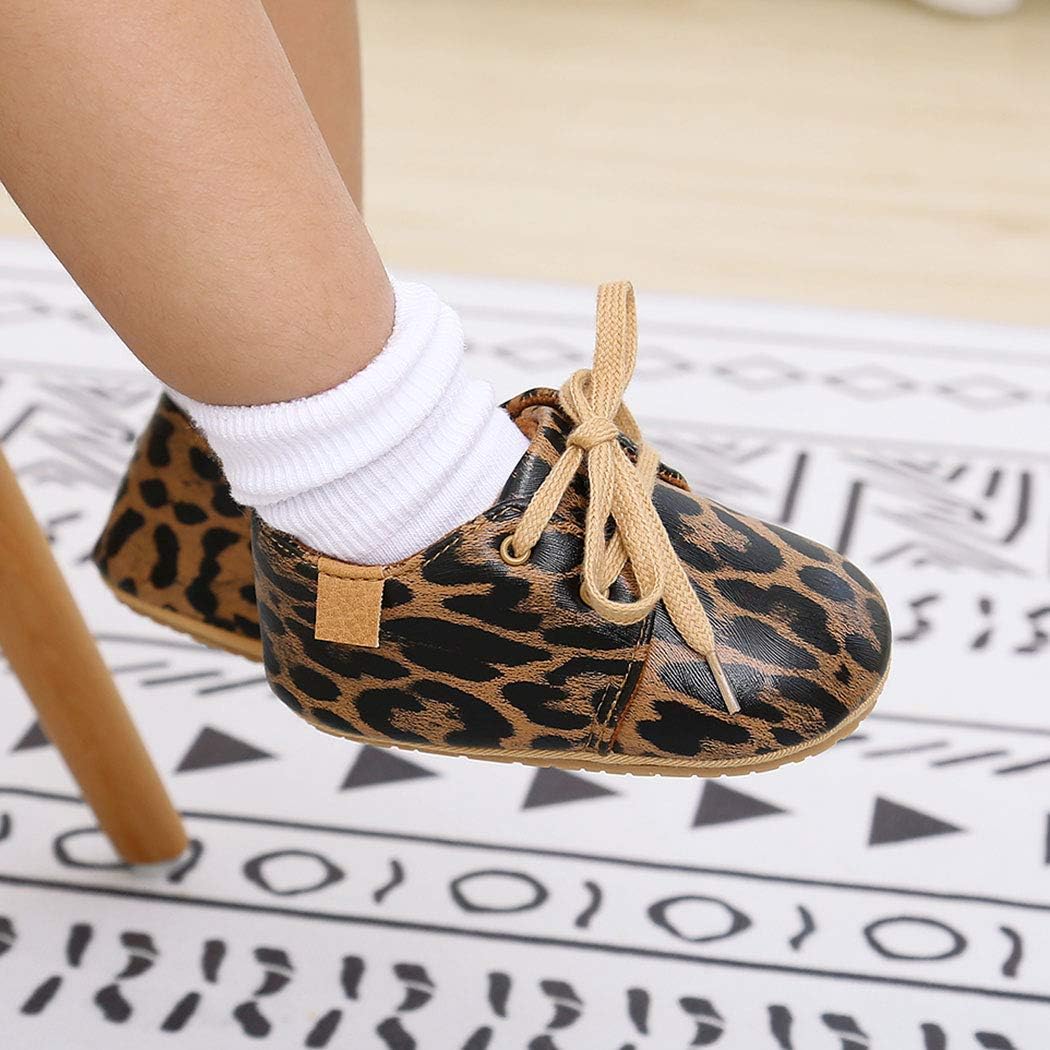  | Baby Boys Girls Leather Sneakers Rubber Anti-Slip Sole Oxford Loafers Toddler Shoes Infant Walking Moccasins | Sneakers