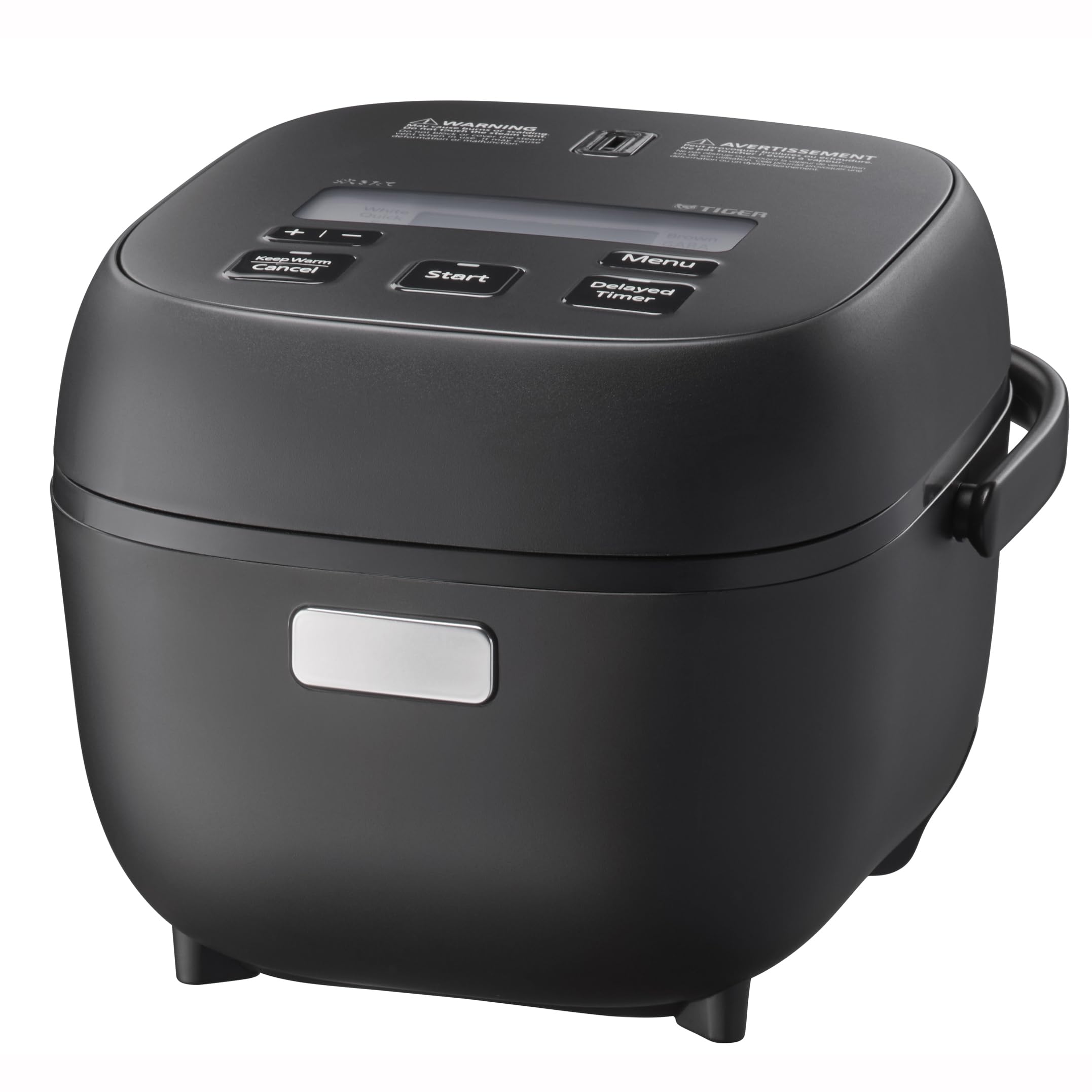 JBS-A55U-KB 3-Cup (Uncooked) Micom Rice Cooker and Warmer with Non-Stick Ceramic Coated Inner Pot and 10 Auto-Cook Settings, Black