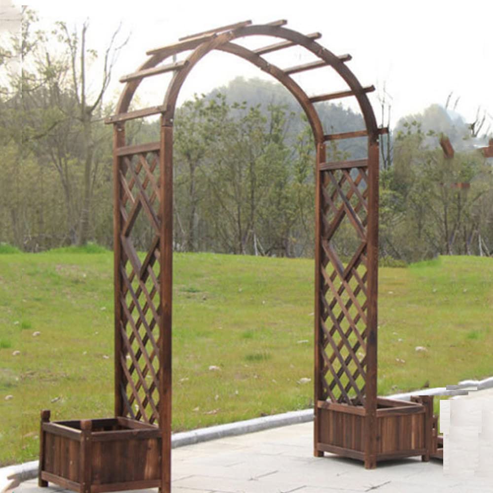 Łuk ślubny na ceremonię, drewniana pergola zewnętrzna do roślin pnących, kratka ogrodowa, pawilon, 150 x 50 x 226 cm