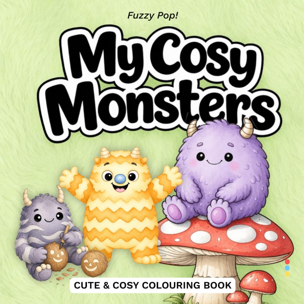 My Cosy Monsters: A Cute and Cosy Coloring Book for Adults and Kids Featuring Relaxing, Simple Monster Scenes for Stress Relief