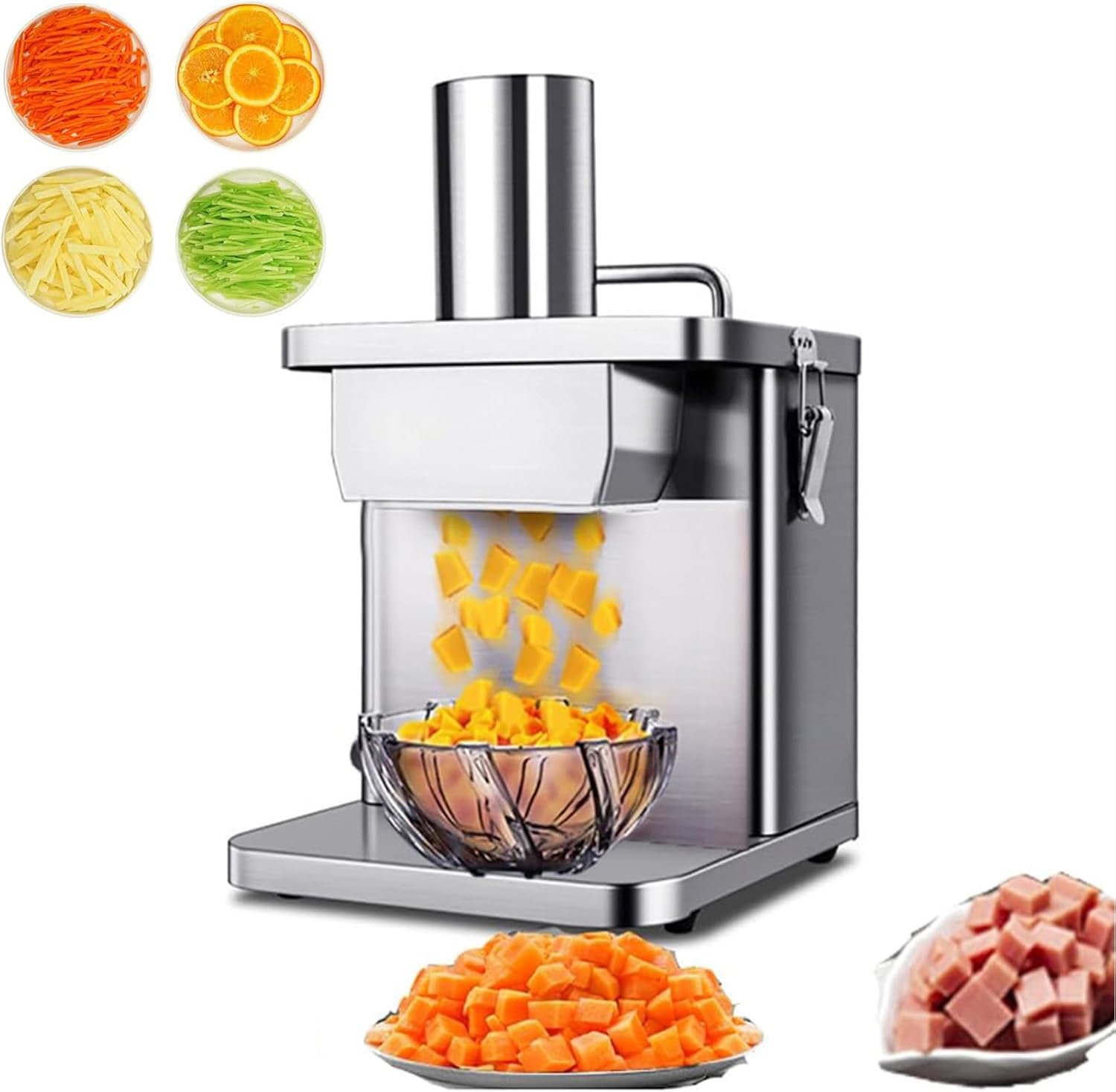 Electric Household Chopper, Commercial Meat Slicer, Electric Stainless Steel Vegetable Cutters for Chopping Vegetables Fruits,