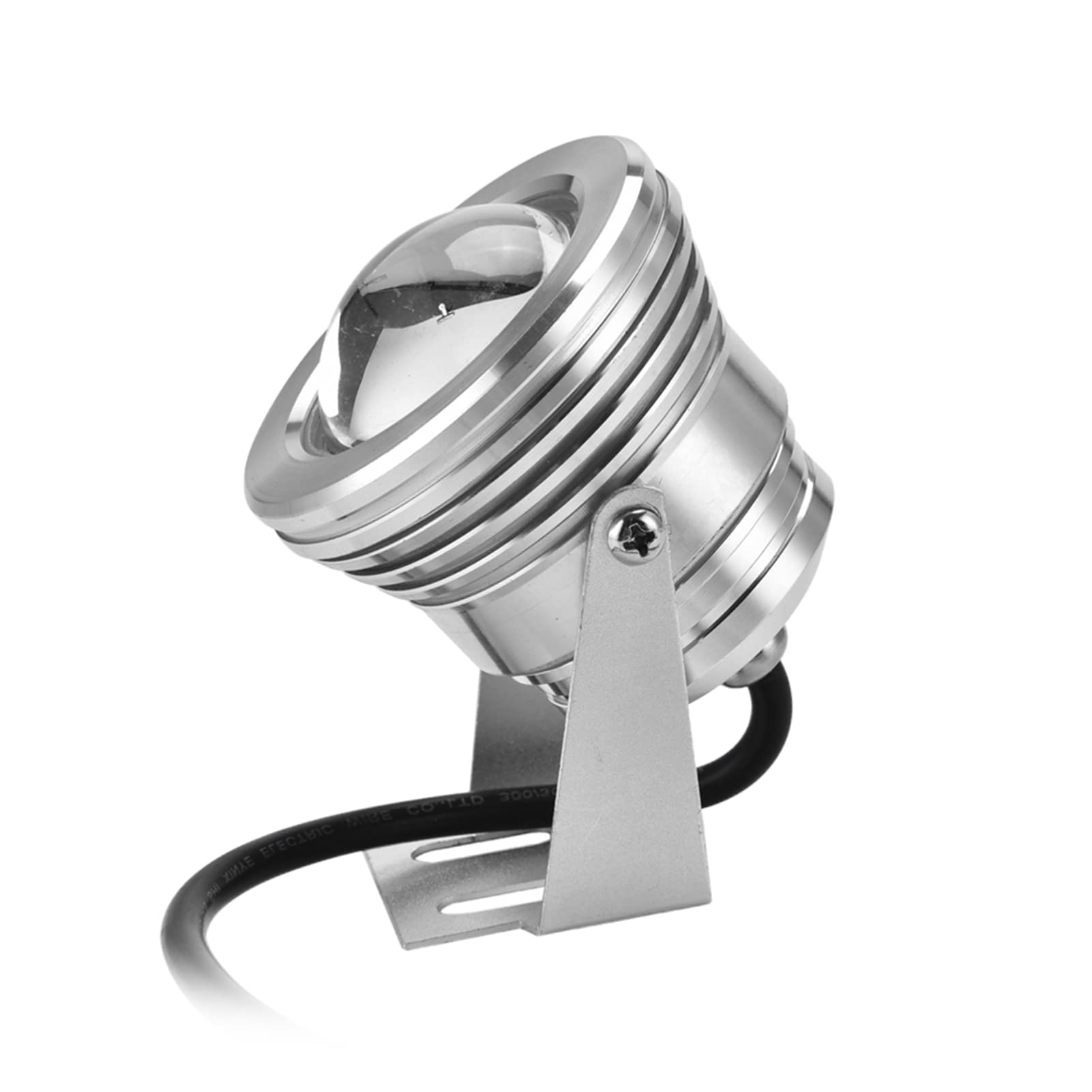 Lampe de projecteur de LED pour aquarium de 12V 10W RVB pour le jardin de piscine d'aquarium sous-marin (coquille d'argent)