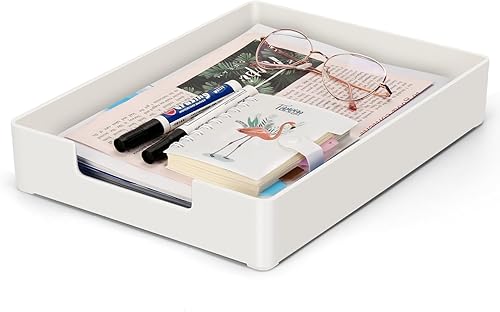 Bandeja organizadora de cartas, bandeja de papel, organizador de cajones de escritorio para suministros de oficina, revistas, carpetas, archivos,