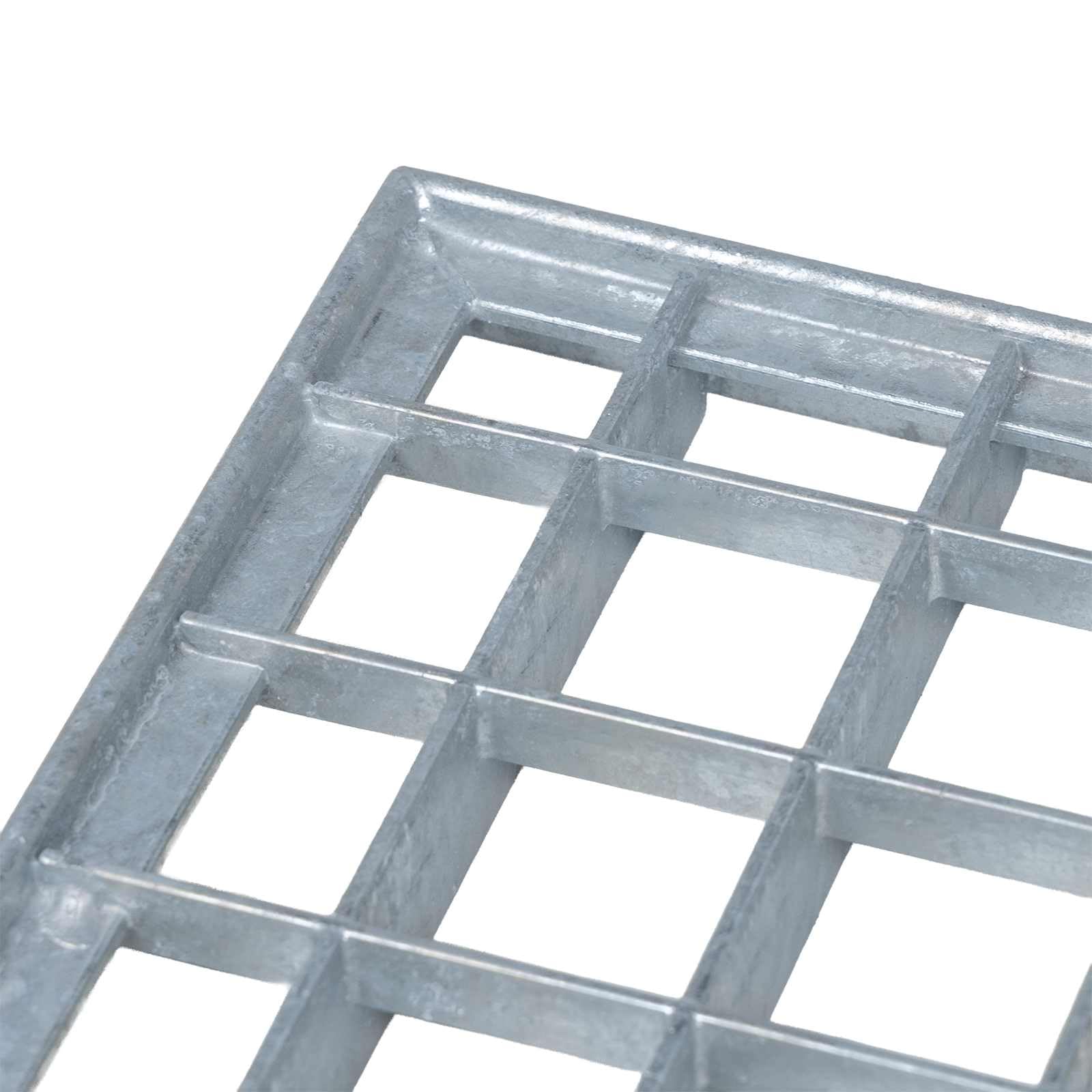 vidaXL Gitter Silber 60 x 40 x 2 cm Feuerverzinkter Stahl, Garten und Terrasse, funktionale Roste, langlebige Metallgitter, robuste Abflusslösungen, urbanes Design