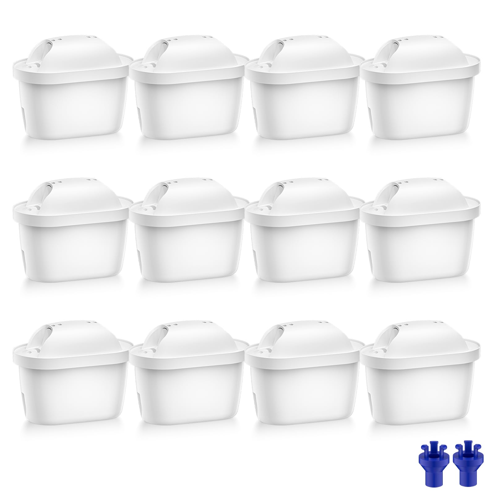Wasserfilter Kartuschen 12 Stück, Filterkartuschen Ersatz Kompatibel mit Brita® Maxtra+® Plus Maxtra Pro® All-in-1 Kanne, Wasserfilter By Tikstoy, Reduziert Chlor, Schwermetalle, Kalk (12PCS)