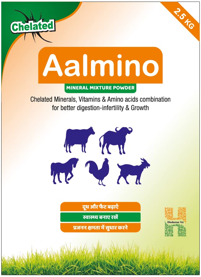 Aalmino Chelated Mineral Mixture for Cow| Buffalo| Sheep| Goat| Horse| Poultry (Powder) Pet Health Supplements (2.5 kg) (B0B8ZSXQCD) Amazon Price History, Amazon Price Tracker