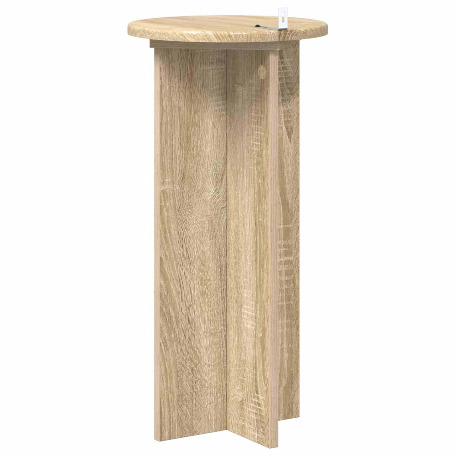 Set di 2 supporti per piante in rovere Sonoma, 29,5 x 29,5 x 60 cm, per interni, moderno, stabile, per piante da interni, bonsai, erbe aromatiche