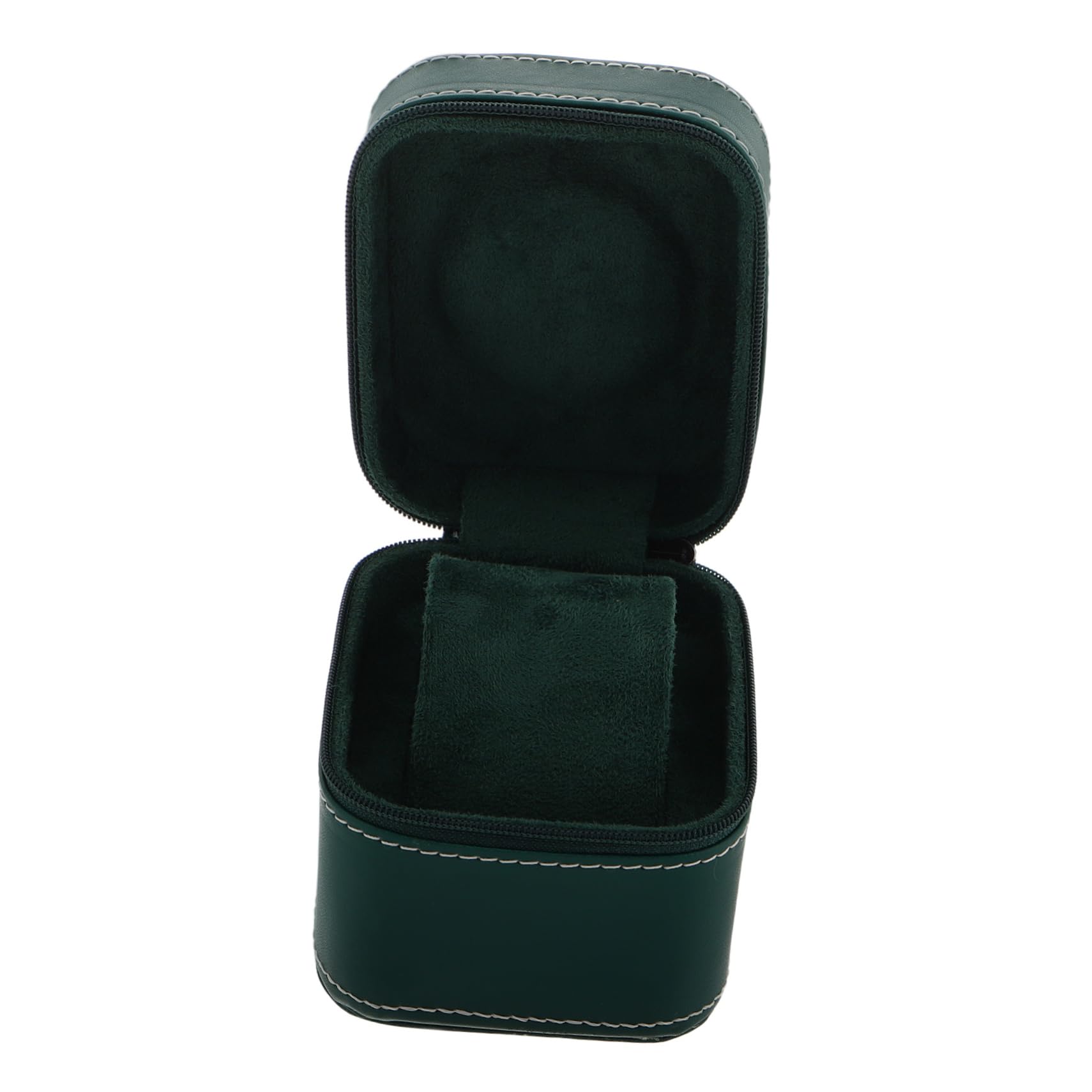 BESPORTBLE Watch Box Watch Storage Case Watch Carrying Case Pocket Watch Holder Watch Accessories Men's Watch Case Watch Holder Organizer for Men Travel Watch Case Wood Watch Case Green Pu