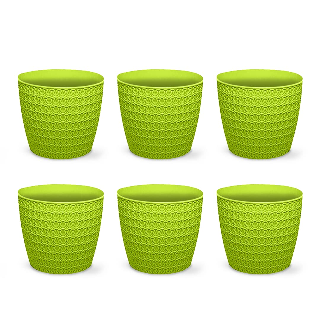 Seedly 5.5 Inch Fiber Flower Pots | Fiber Pots for Plants | Modern Flower Pot | Flower Pots for Indoor | Gardening Pots | Plant Pots for Home Décor (Pack of 6, Green) (B0B46FL8HV) Amazon Price History, Amazon Price Tracker