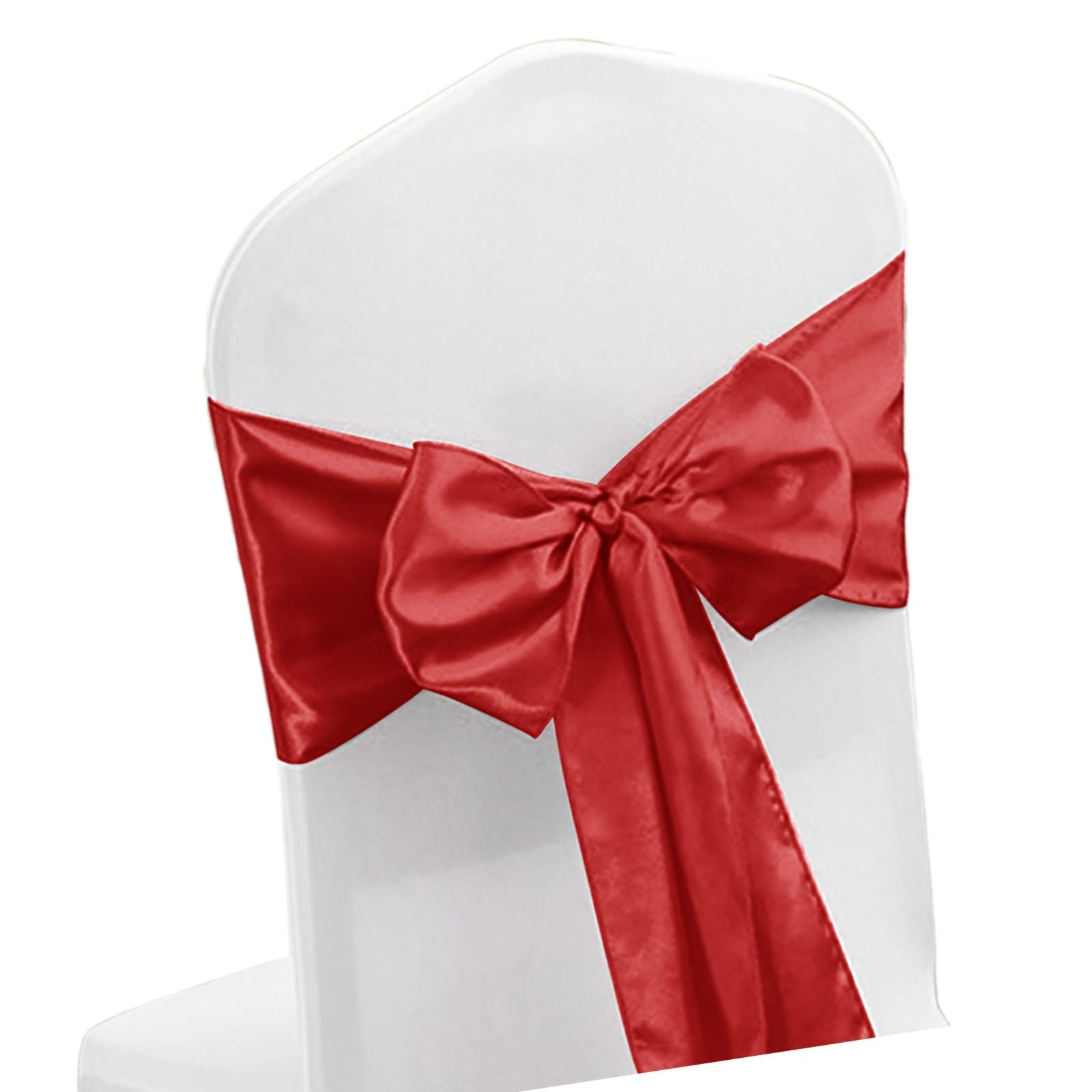 Elnwnnkc Red Chair Sash Bows For Elegant Wedding Decors Simple Installation For Refines Event Atmospheres Stretch Covers Chair Sash