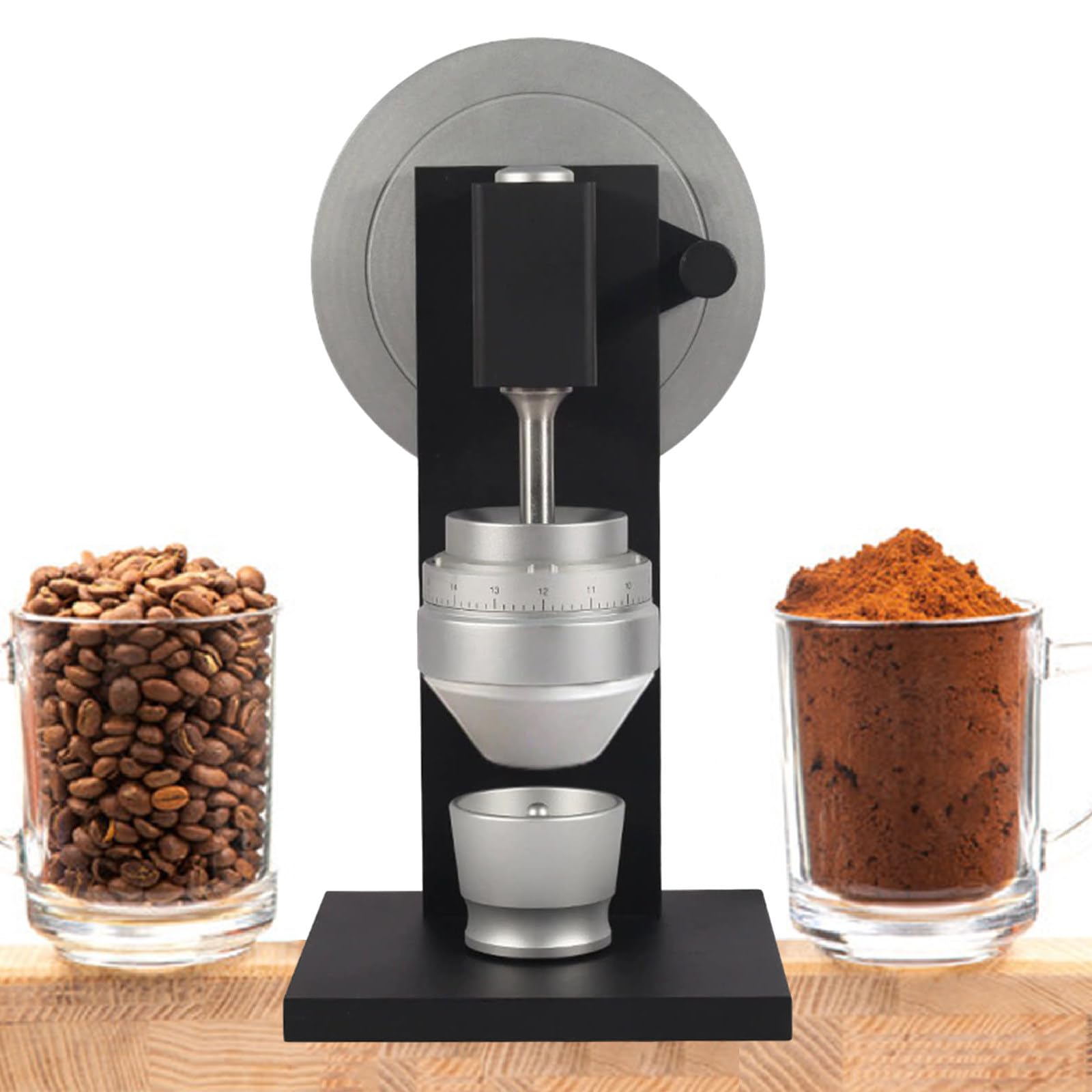 Molino de Café Manual - Ajustes de Molido Ajustables | Muelas Cónicas 83mm | Limpieza Sencilla, Molinillo de Café Manual Ultra-Precisión