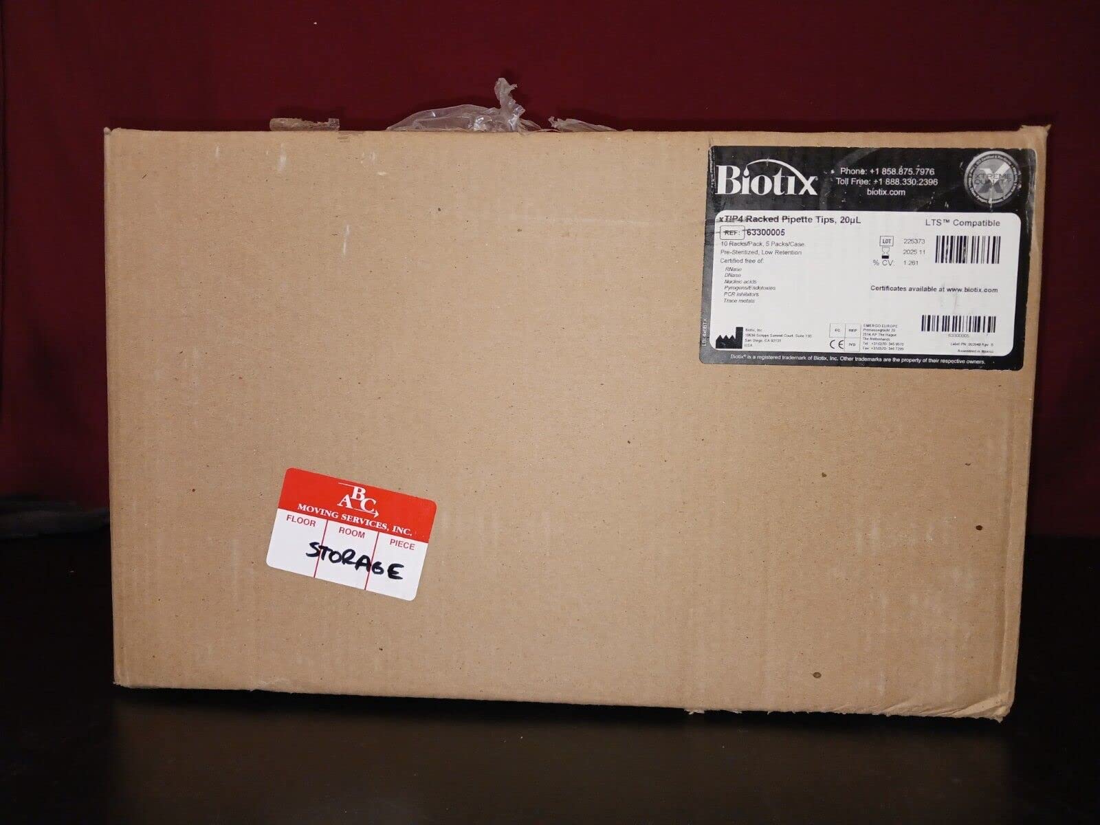 Biotix xTIP4 20uL Sterile Racked Rainin LTS Pipette Tips 63300005 / Case of 4800