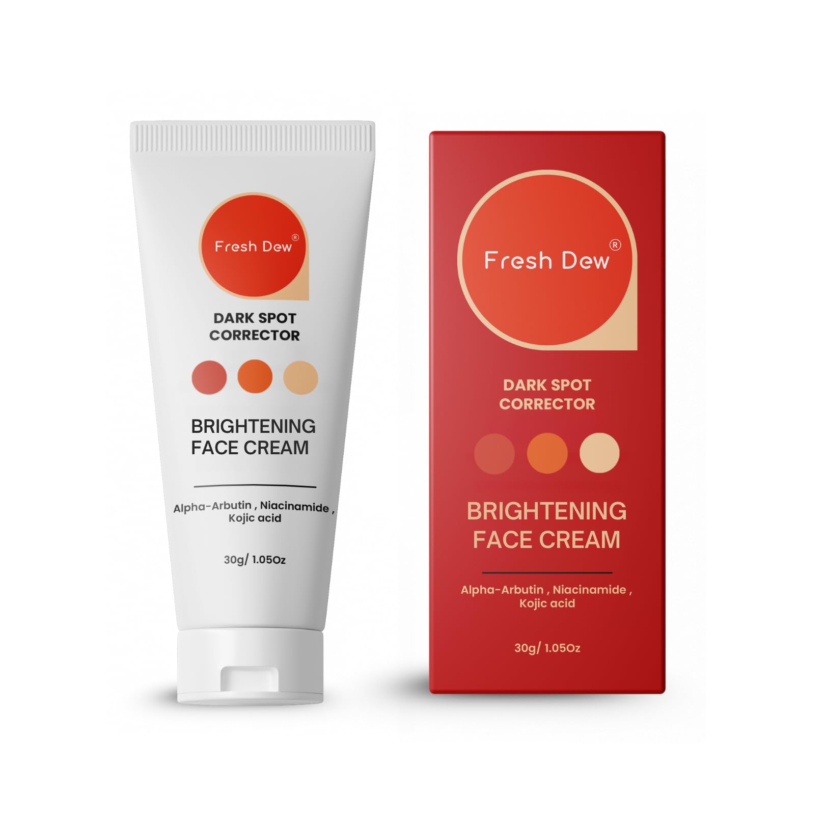 Fresh Dew Dark Spot Corrector Brightening Face Cream With Alpha Arbutin & Niacinamide | Helps Reducing Dark Spots, Sun Spots, Acne Marks | For Men and Women| 30gm