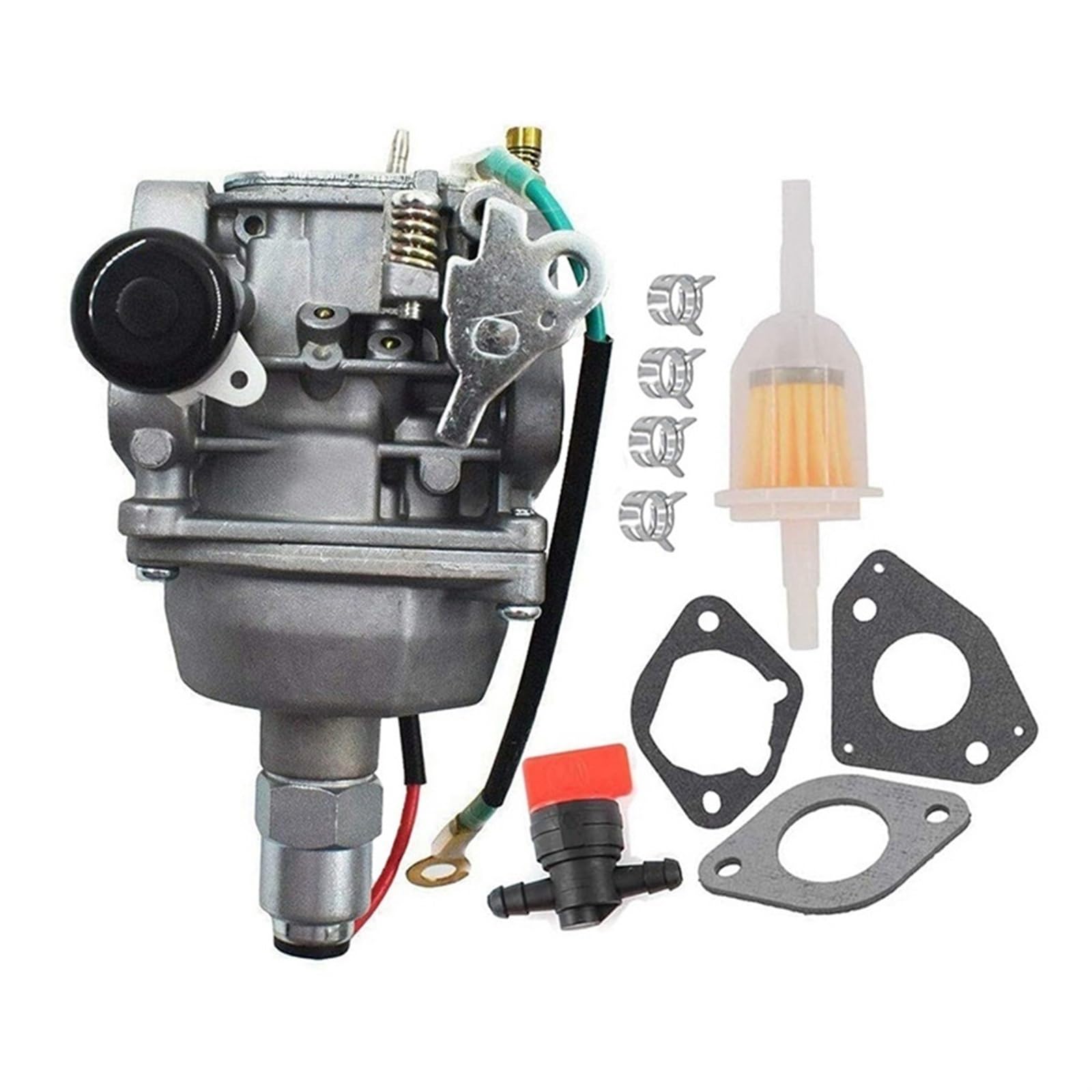 Genérico para Kohler CV18S CV20S CV22S CV725 Command para Motor Carb 2485325-S 24-853-25-S Filtro de Combustible carburador Abrazadera válvula Cierre Carburador de cortacésped