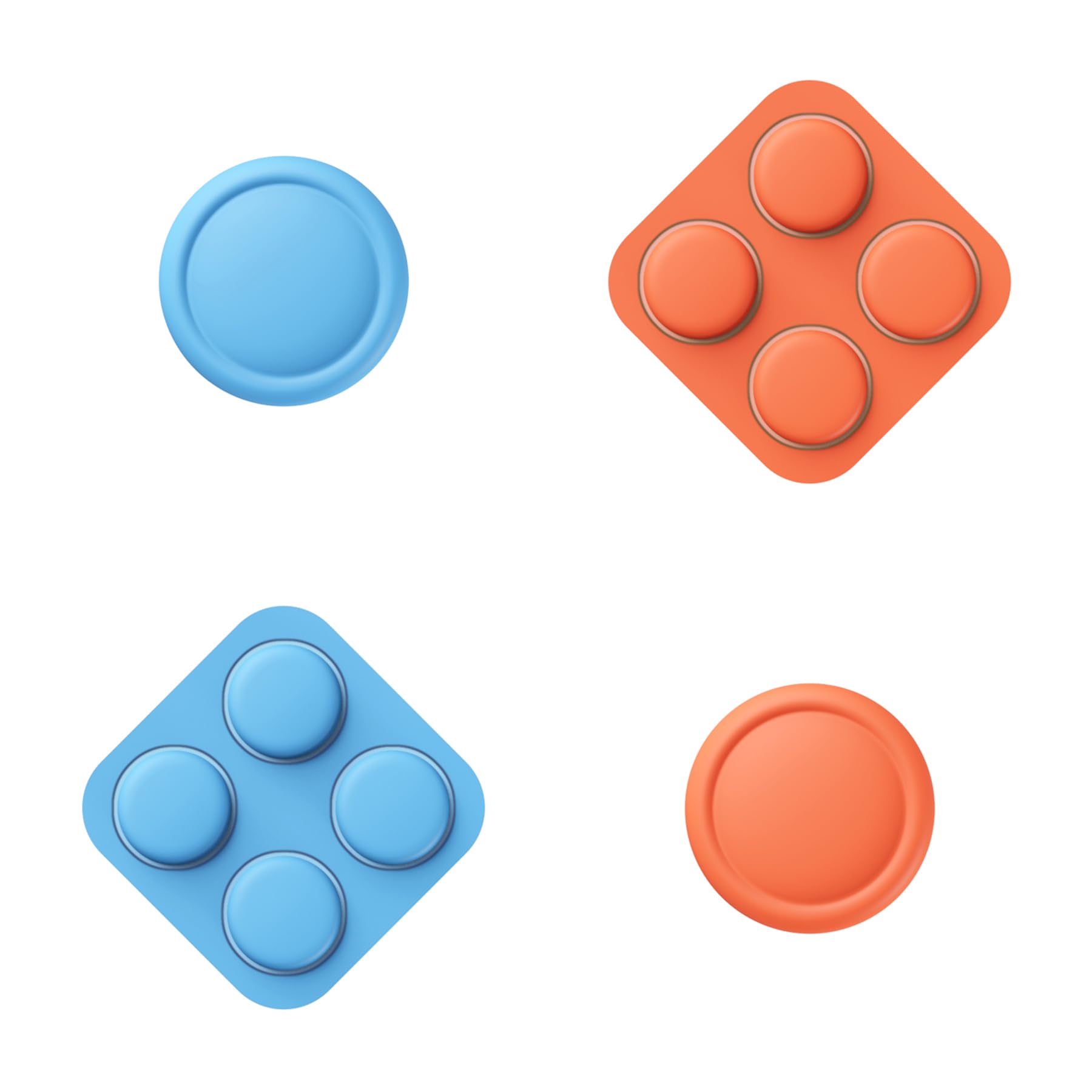 PlayVital Tapas Protectoras de Silicona para Nintendo Switch 2 (2025), 1 Par de Agarres para el Pulgar y 4 Tapas de Botones ABXY Direccionales para Joycon 2, Tapones para Joystick (Negro) — view 10