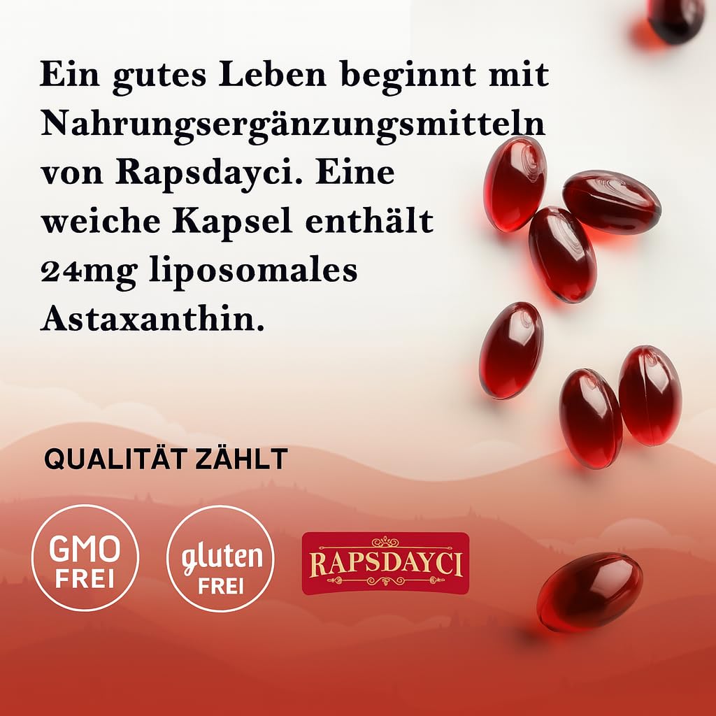 Astaxanthine Liposomale en Gélules Molles - NON OGM - 60 gélules molles pour un usage quotidien