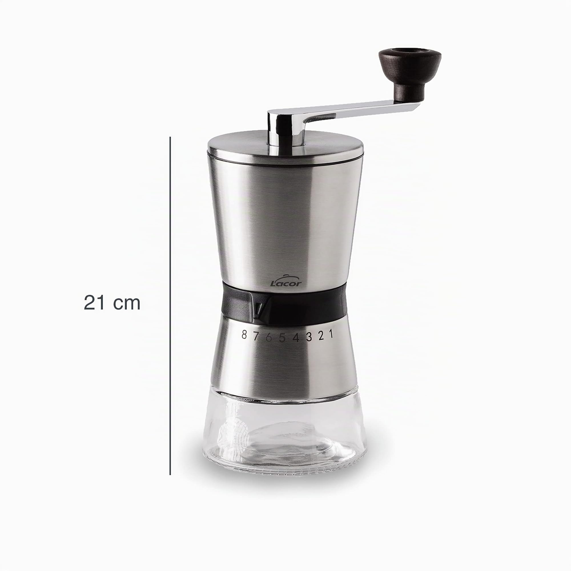Lacor - Molinillo de Café, Acero Inoxidable Capacidad de 45 gr - Cocina | En acero inoxidable, para un uso práctico y profesional en cocina; ideal para cocina profesional y uso diario en casa