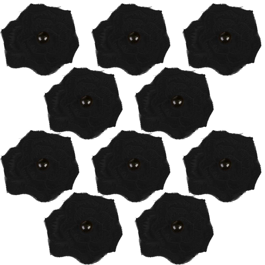 2 toppe 3D a forma di fiore in pizzo, ricamate, per scrapbooking 2 toppe 3D a forma di fiore in pizzo, ricamate, per scrapbooking