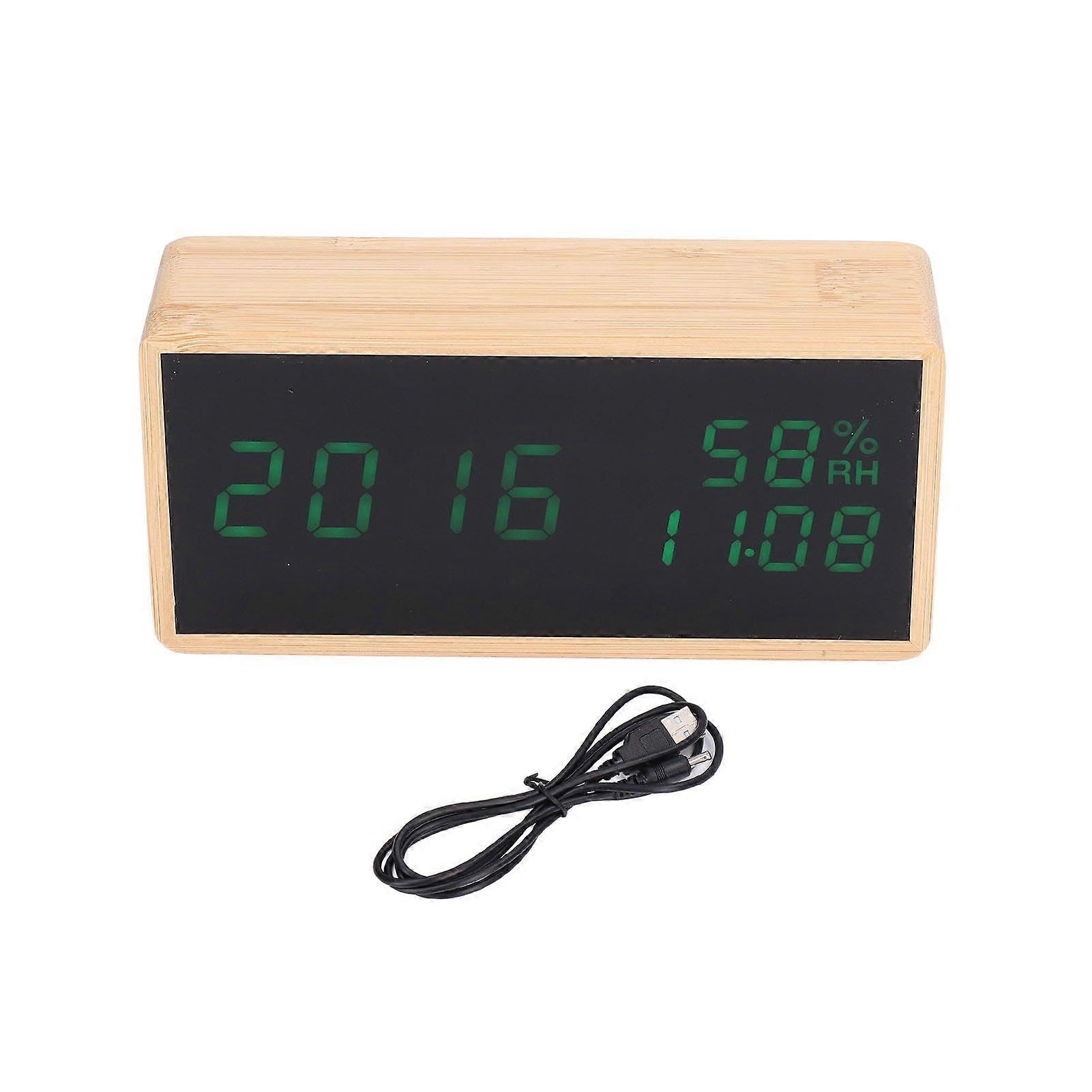 2025 Latest Model Alarm Clock Electronic Clock Temperature Humidity LED