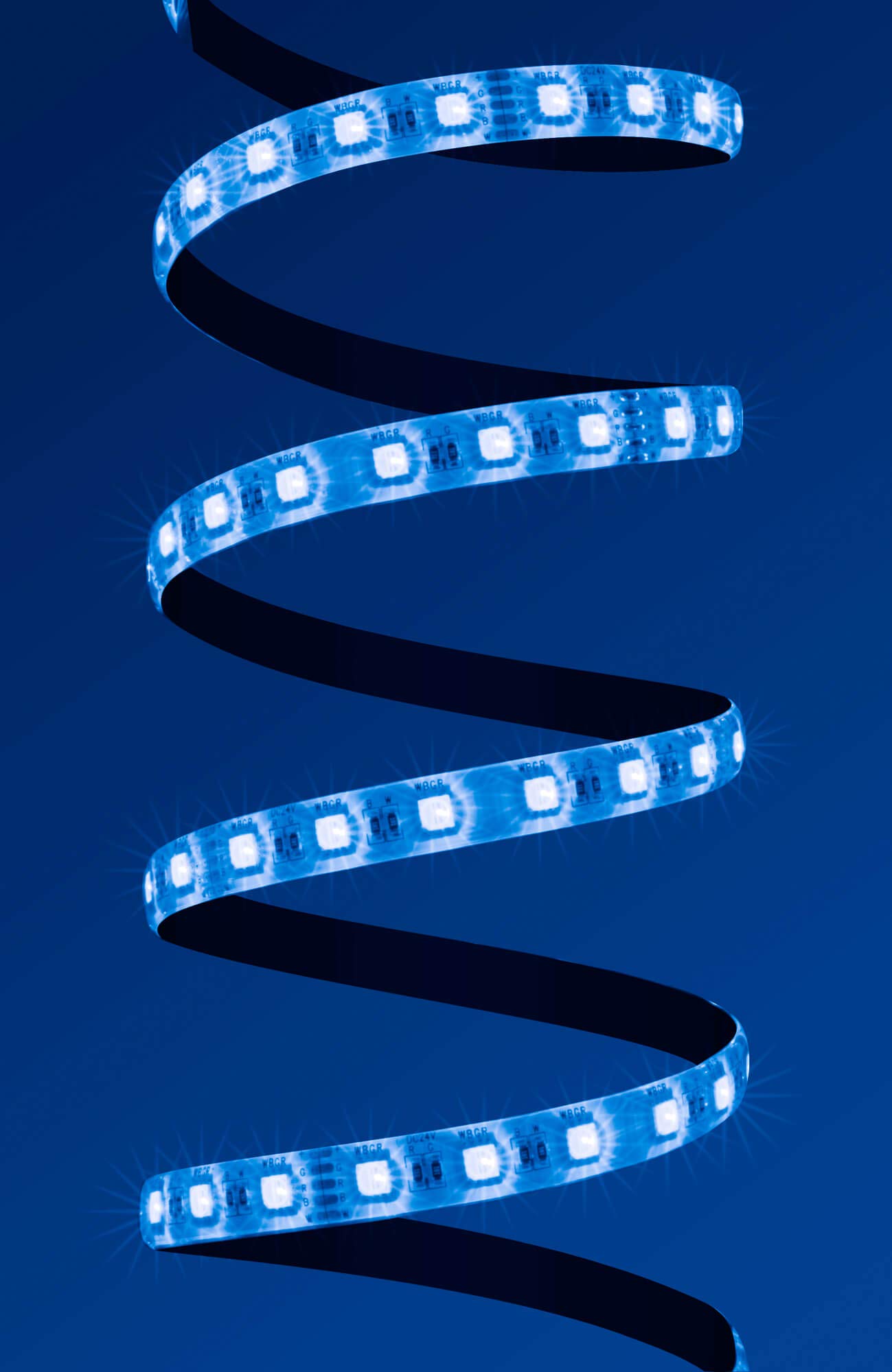 LED Universum RGBW - Tira de Luces LED (2 m, con Fuente de alimentación y Mando a Distancia, 24 V, IP65, RGBWW, Chip LED Todo en uno 60 LED/m)