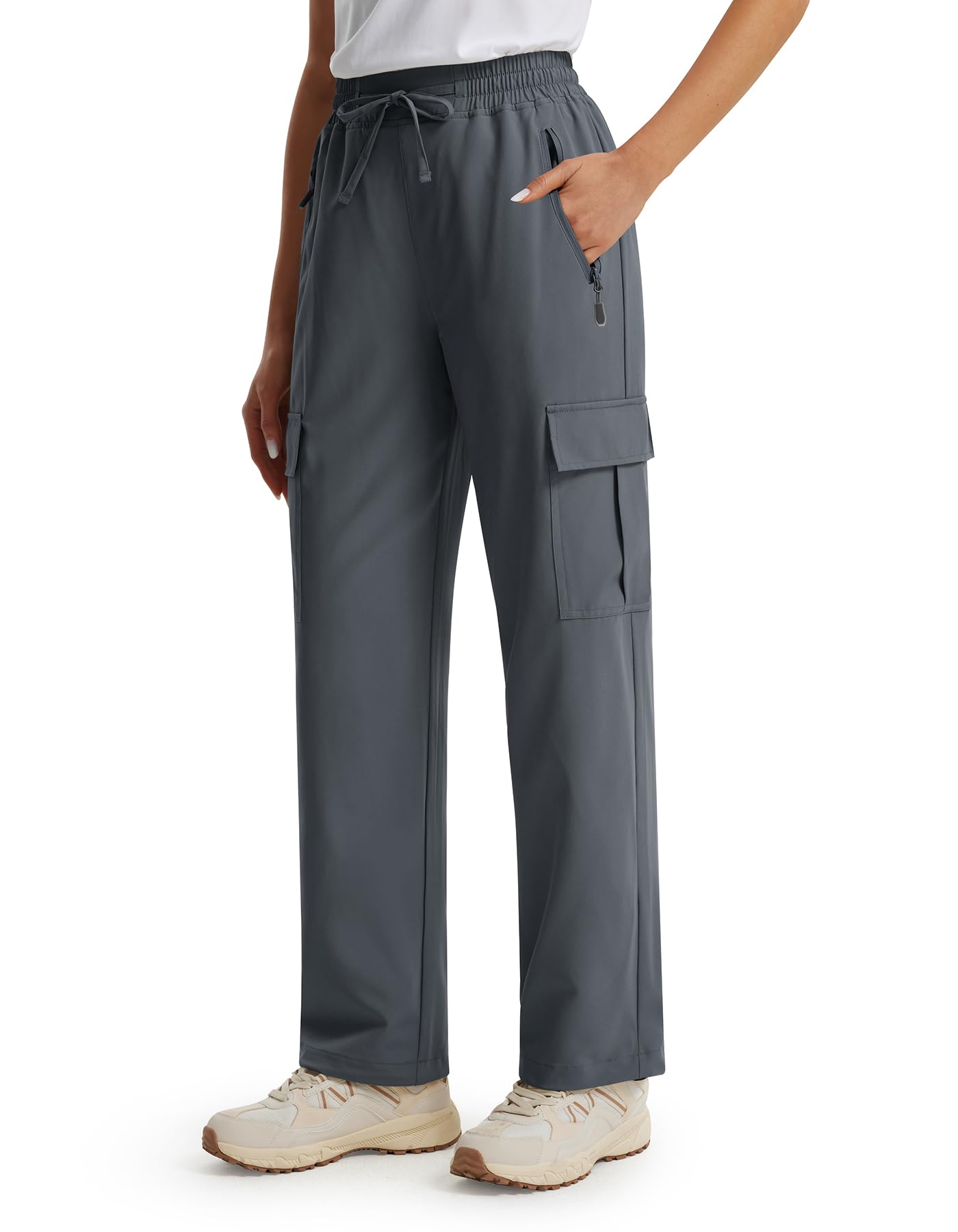 Libin Womens Hiking Pants Lightweight Quick Dry Cargo Pants Petite Regular Tall Casual Work Travel Safari Clothes