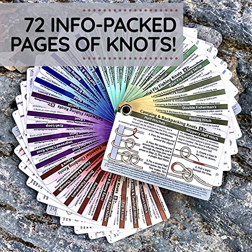 Referenceready Complete Knot Card Bundle - 7 Pocket Knot Books With 76 Knots | Set Includes Waterproof Guides For Outdoors, Boating, Climbing, Horse, Fishing, Fly Fishing, And Saltwater Fishing Knots #TOP4