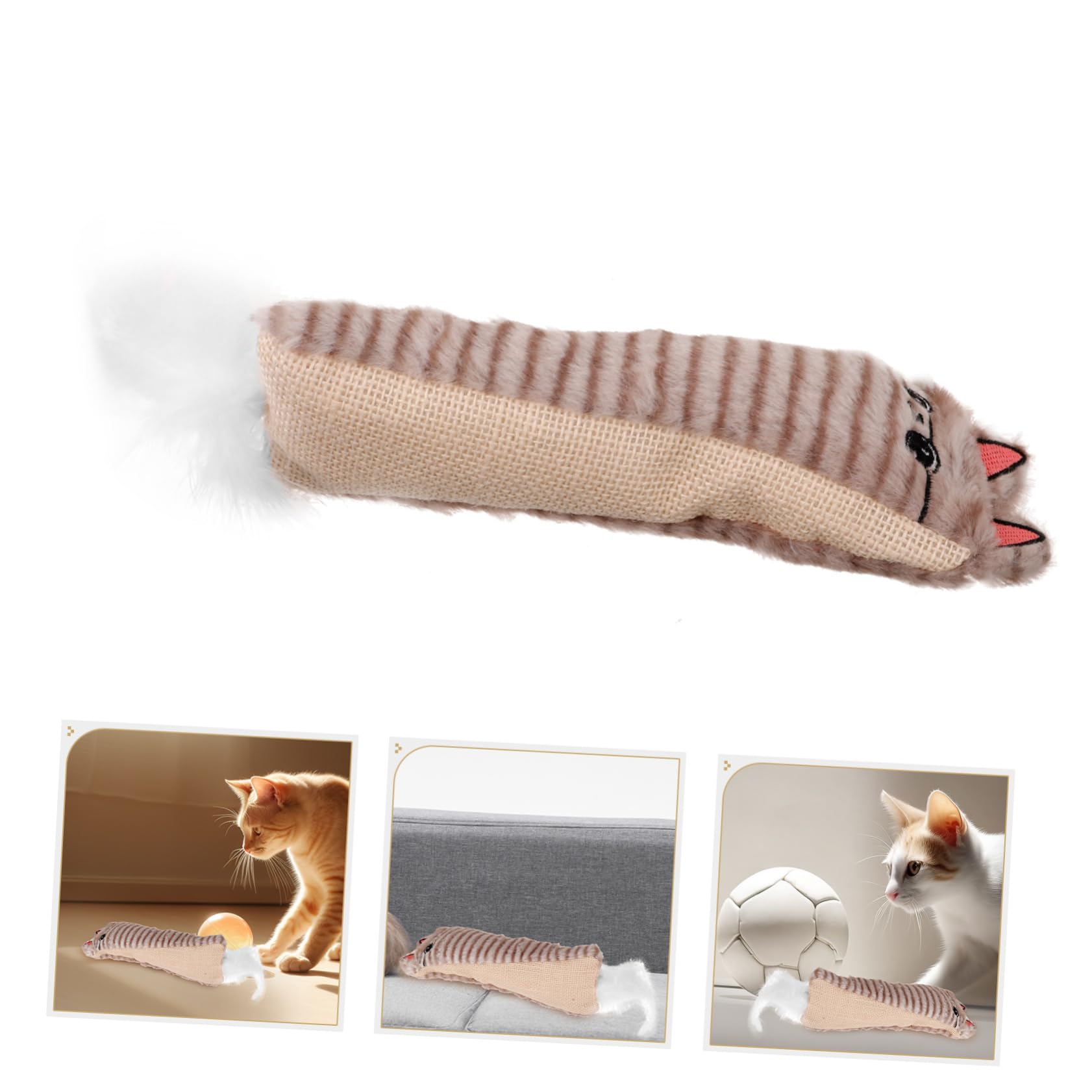 ibasenice Mordre pour Chat Cataire Peluche avec Papier Bruissant pour Nettoyage Design et pour Intérieur