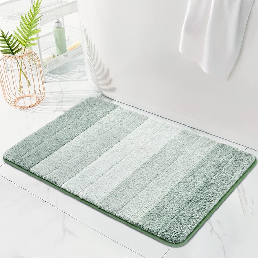 Kmson Ombre Bath Mat Bathroom Rugs, Non Slip Ultra Soft and Water Absorbent Bath Carpet, Machine Washable Quick Dry Bedroom Living Room Door Mat (Green, 20″ x 32″) Kmson Ombre Bath Mat Bathroom Rugs, Non Slip Ultra Soft and Water Absorbent Bath Carpet, Machine Washable Quick Dry Bedroom Living Room Door Mat (Green, 20″ x 32″)