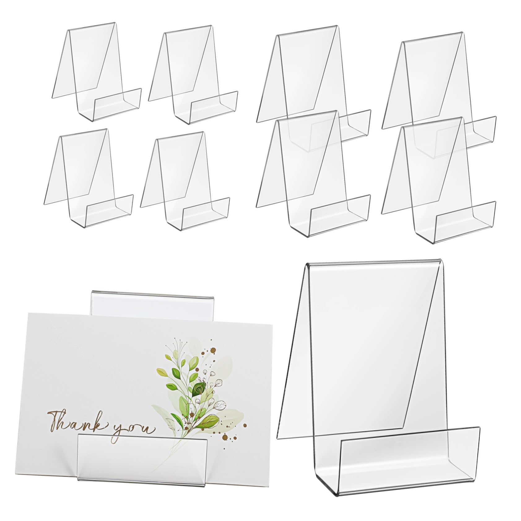 Porte-postcards transparents : 10 supports acryliques pour tables d'exposition
