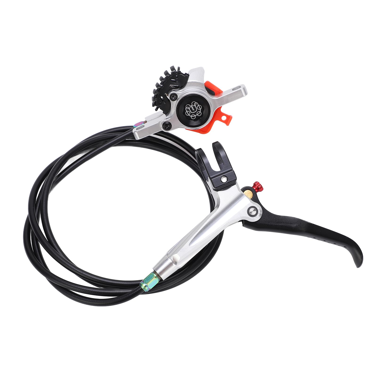 Cryfokt Hamulce Rowerowe Zestaw Mechanicznych Hamulców Tarczowych z Podwójnym Tłokiem, Przednie Zaciski Tylne ze Stopu Aluminium do Rowerów Szosowych i Górskich, Zestaw Hamulców Uruchamianych linką z