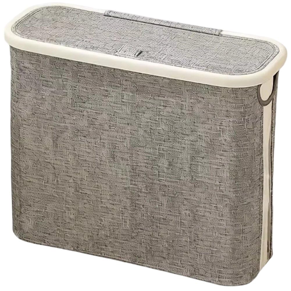 Casiler Fabric Storage Basket with Lid Wardrobe Storage Boxes for Organizing Tissues Clothes Foldable Organiser Bin