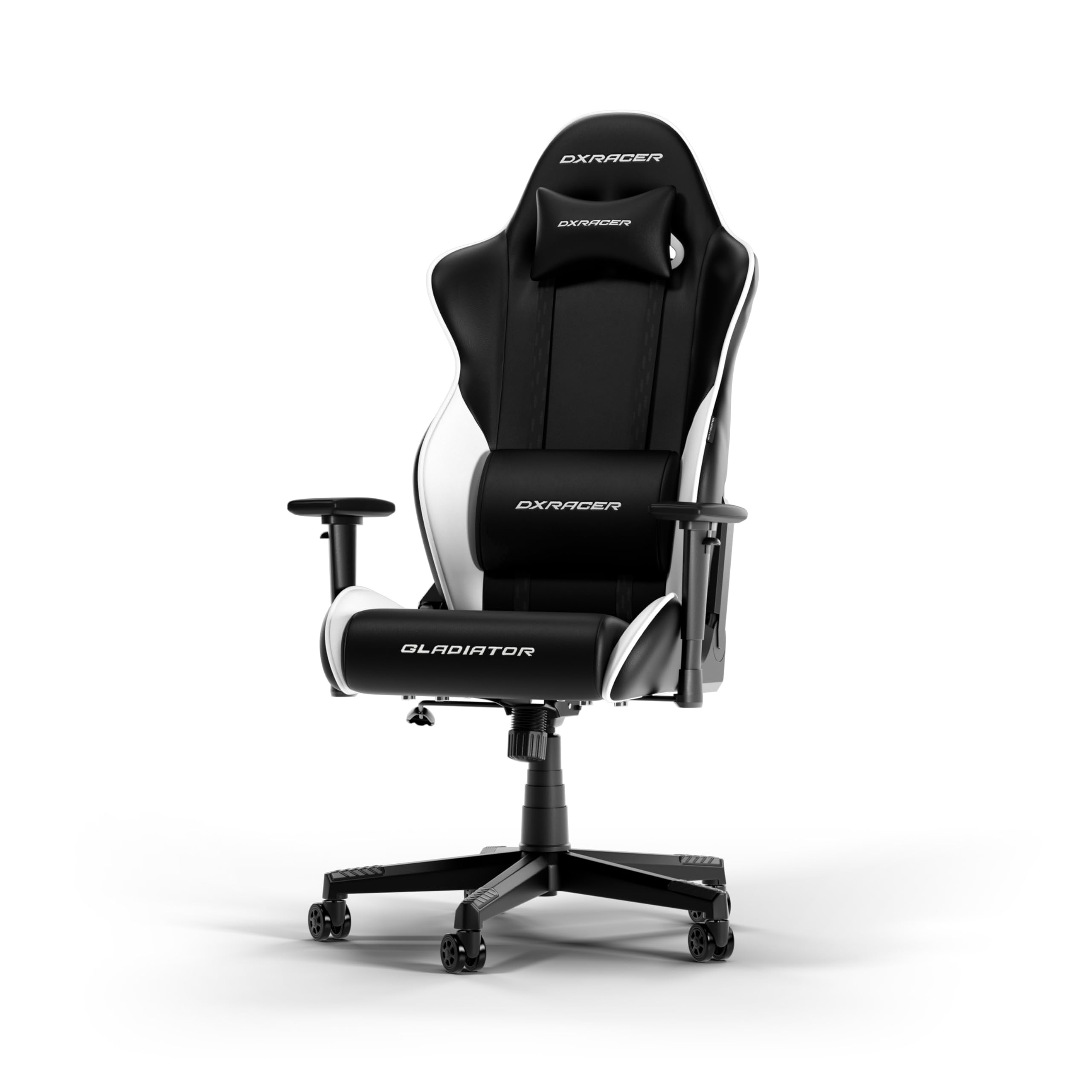 DXRacer Gladiator L Negro & Blanco PVC Cuero La Silla de Gaming Original