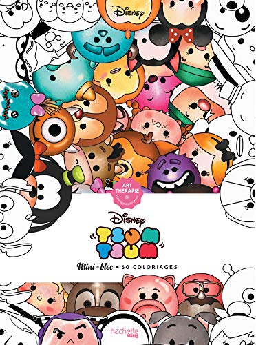 Coloriages anti-stress Tsum Tsum: Mini bloc, 60 coloriages