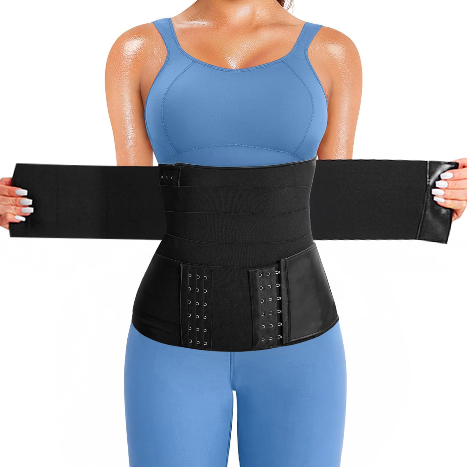 Entrenador de Cintura para Mujer, Vendaje para moldear el Cuerpo, cinturón de Sauna, Ejercicio de Cintura, Moldeador de Cuerpo, Faja Reductora de Cintura, corsé Entrenador de Cintura para Mujer,