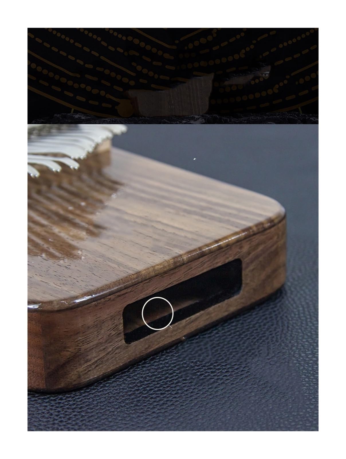kalimba mini 21-tonowy instrument muzyczny dla początkujących pudełko na fortepian z kciukiem instrument muzyczny wzór konstelacji kalimba z czarnego orzecha