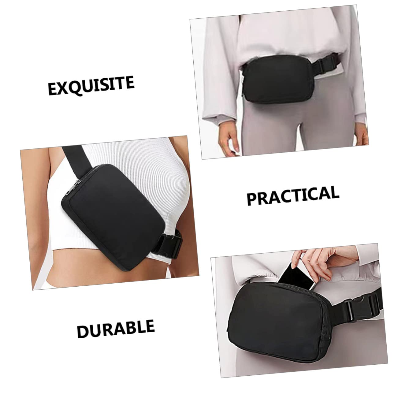 INOOMP Paquete De 3 Uds Riñonera Riñonera Para Hombre Bandolera Riñonera Cruzada Riñonera Para Cámara Riñonera Para Mujer Riñonera De Moda Para Cámara Para Niños Riñonera