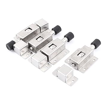 ELECTROPRIME Stainless Steel Window Gate Spring Loaded Automatic Door Bolt 4Pcs