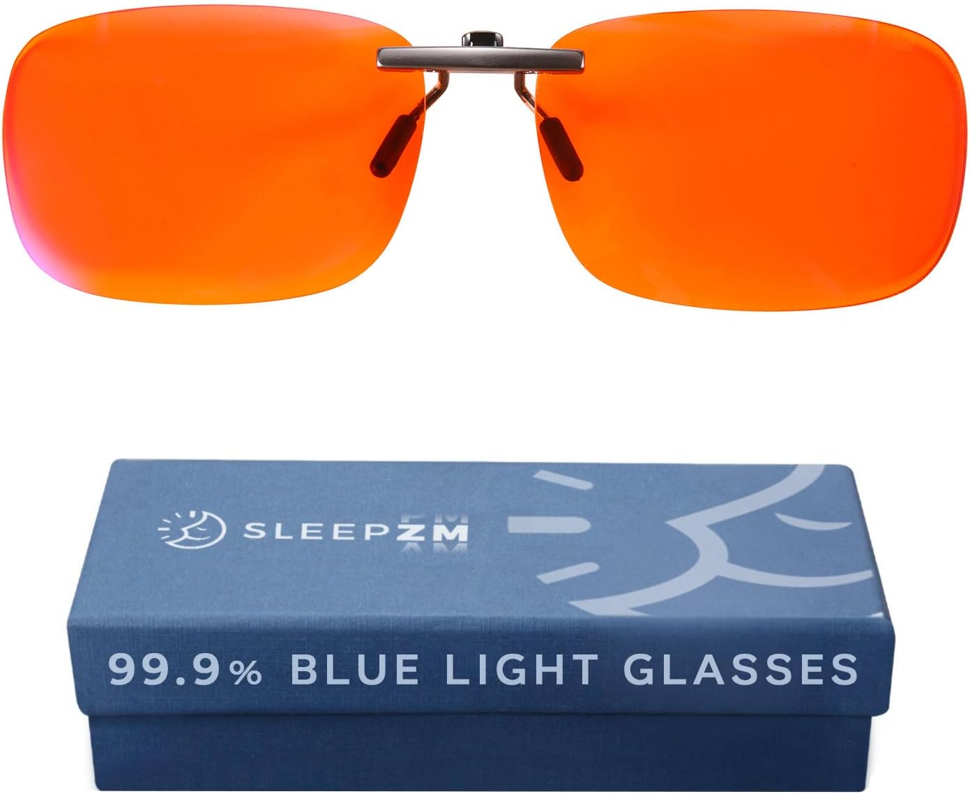- Sleep ZM Blue Light Blocking Glasses – Clip On Frame - SleepAid Orange Lens – 50+ Styles & 13 Lens Colors for Men & Women to Filter Light in All Environments – Work, Play, Computer & Gaming