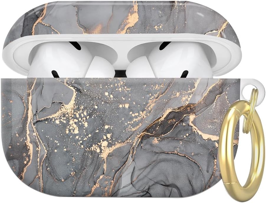 Miniatura 19 de Compatible con funda AirPod Pro de 2ª/1ª generación con llavero, funda protectora completa a prueba de golpes para auriculares inalámbricos Airpod