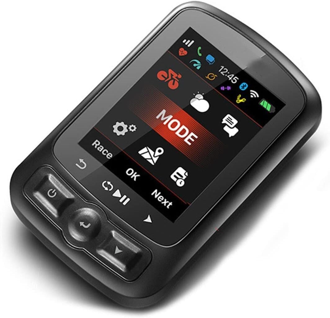 Velocímetro Smart GPS Bike Computer Ciclismo Navegación, Velocímetro de Bicicleta de montaña de Carretera, Odómetro, Pantalla LCD a Color a Prueba de Agua Odómetro